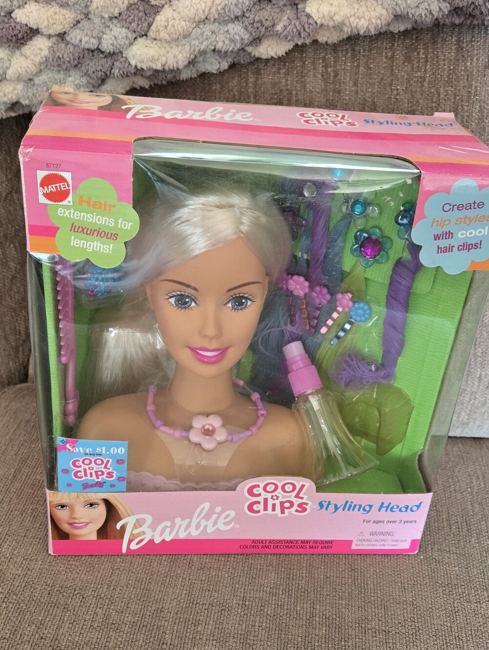 Barbie Cool Clips Syling Head - Mattel 67127